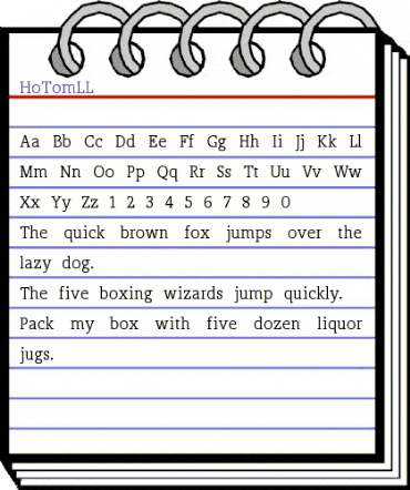HoTomLL Regular animated font preview