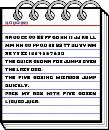 Houdini Regular animated font preview