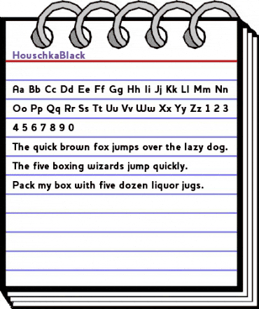 HouschkaBlack Regular animated font preview