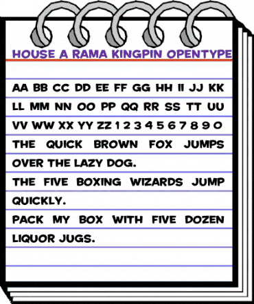House-A-Rama Kingpin animated font preview