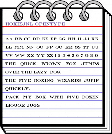 Hoxie JNL Regular animated font preview