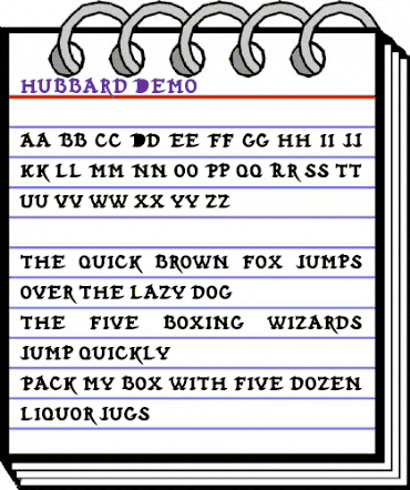 Hubbard Demo Regular animated font preview