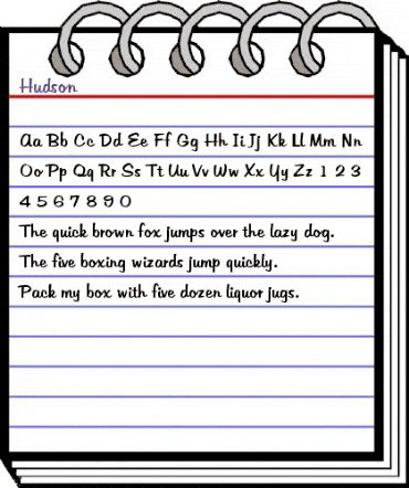 Hudson Regular animated font preview