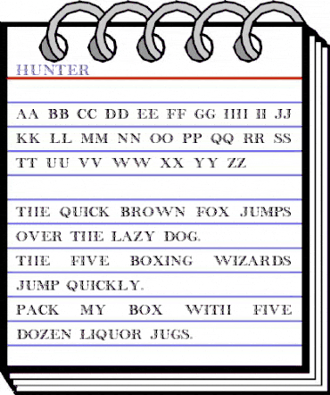 Hunter Regular animated font preview