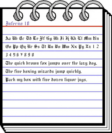 Inferno 10 Regular animated font preview