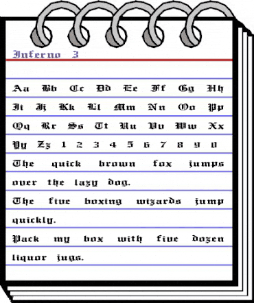 Inferno 3 Regular animated font preview