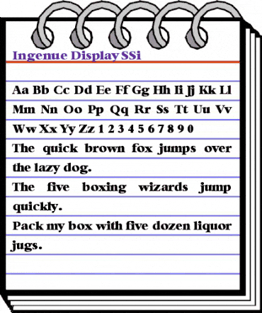 Ingenue Display SSi Regular animated font preview
