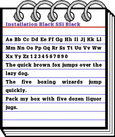 Installation Black SSi Black animated font preview