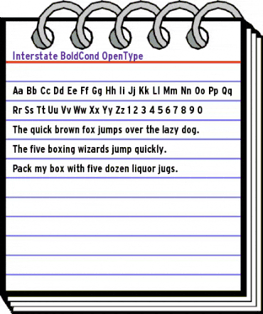 Interstate Bold Cond animated font preview