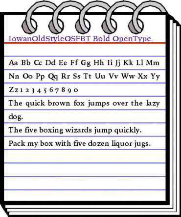Bitstream Iowan Old Style Bold OSF animated font preview