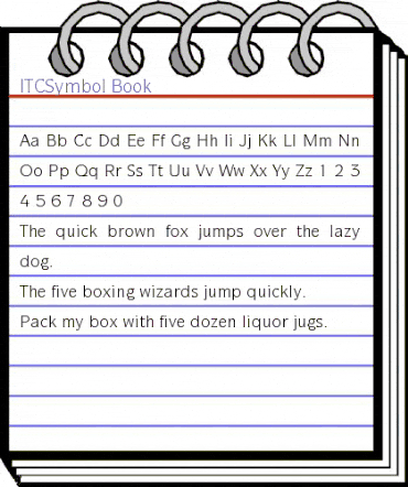 ITCSymbol-Book Book animated font preview
