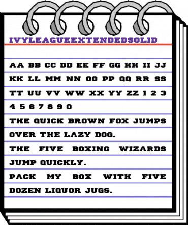 IvyLeagueExtendedSolid Regular animated font preview
