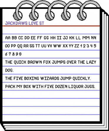 Jackdaws Love St Regular animated font preview