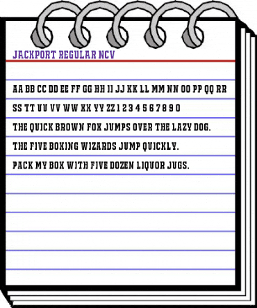 JACKPORT REGULAR NCV Regular animated font preview