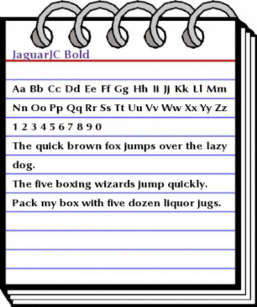 JaguarJC Bold animated font preview