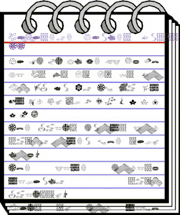 Japanese Garden Ornmnt ITC TT Regular animated font preview