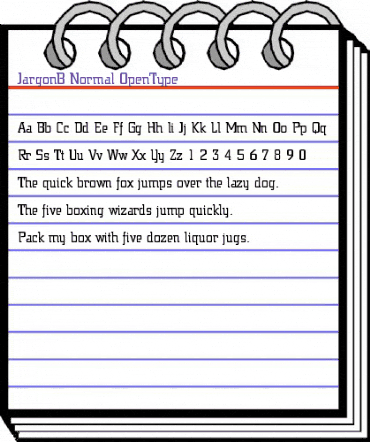 JargonB-Normal Regular animated font preview