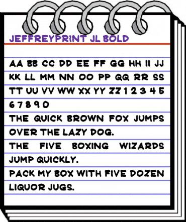 JeffreyPrint JL Bold animated font preview