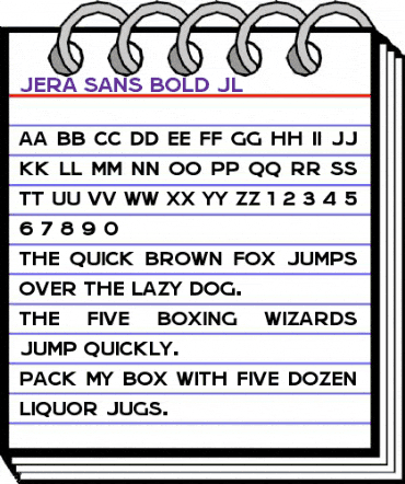Jera Sans Bold JL Regular animated font preview