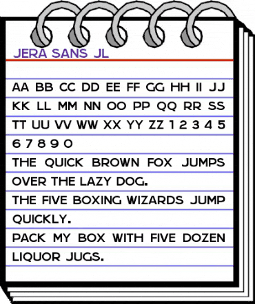 Jera Sans JL Regular animated font preview