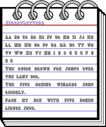 JerseyLetters Regular animated font preview
