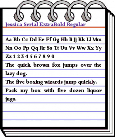Jessica-Serial-ExtraBold Regular animated font preview