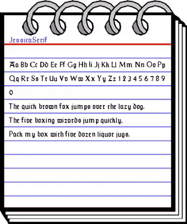 JessicaSerif Regular animated font preview