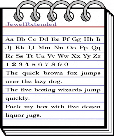JewelExtended Regular animated font preview