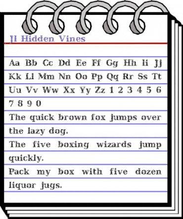 JI Hidden Vines Regular animated font preview