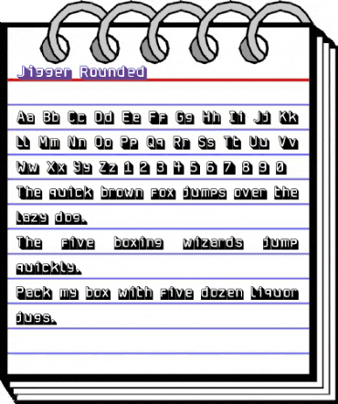 Jigger-Rounded Regular animated font preview