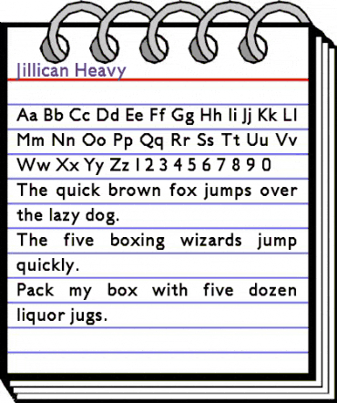 Jillican Heavy Regular animated font preview
