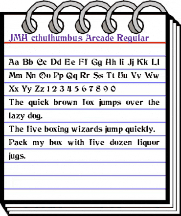 JMH Cthulhumbus Arcade Regular animated font preview