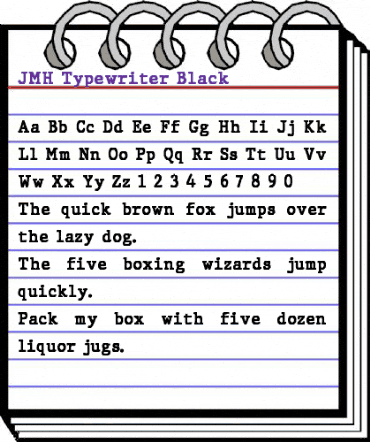 JMH Typewriter Black animated font preview