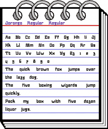 Jorongo Regular Regular animated font preview