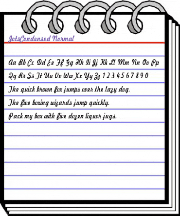 JotsCondensed Normal animated font preview