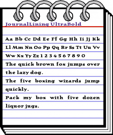 JournalLining-UltraBold Ultra Bold animated font preview