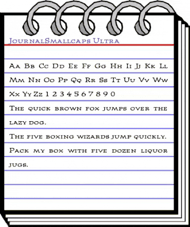 JournalSmallcaps-Ultra Ultra animated font preview