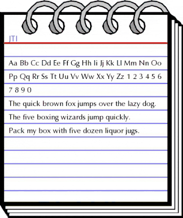 JTI Regular animated font preview