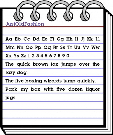 JustOldFashion Regular animated font preview