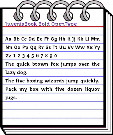 Juvenis Book Book Bold animated font preview