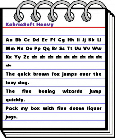 Kabrio Soft Heavy animated font preview
