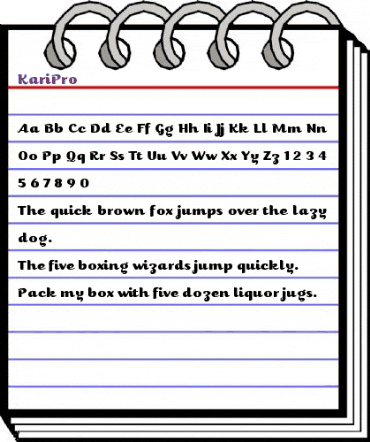Kari Pro Regular animated font preview