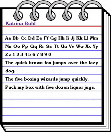 Katrina Bold animated font preview