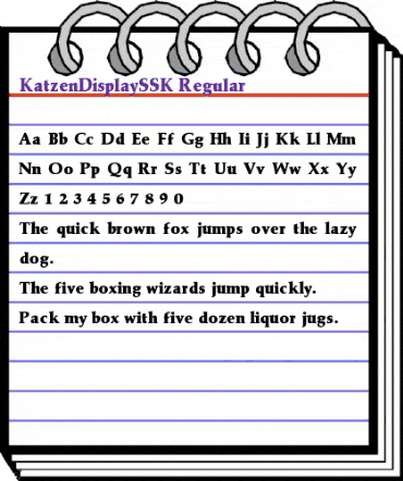 KatzenDisplaySSK Regular animated font preview