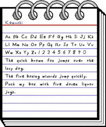 Kemushi Regular animated font preview