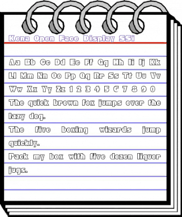 Kena Open Face Display SSi Regular animated font preview
