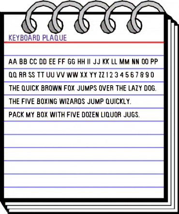 Keyboard Plaque Regular animated font preview