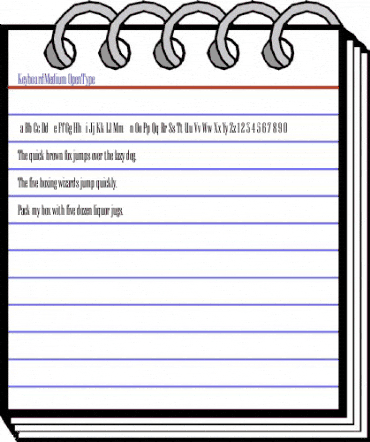 KeyboardMedium Regular animated font preview