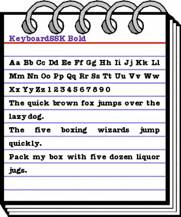 KeyboardSSK Bold animated font preview