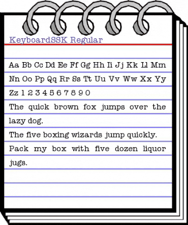 KeyboardSSK Regular animated font preview